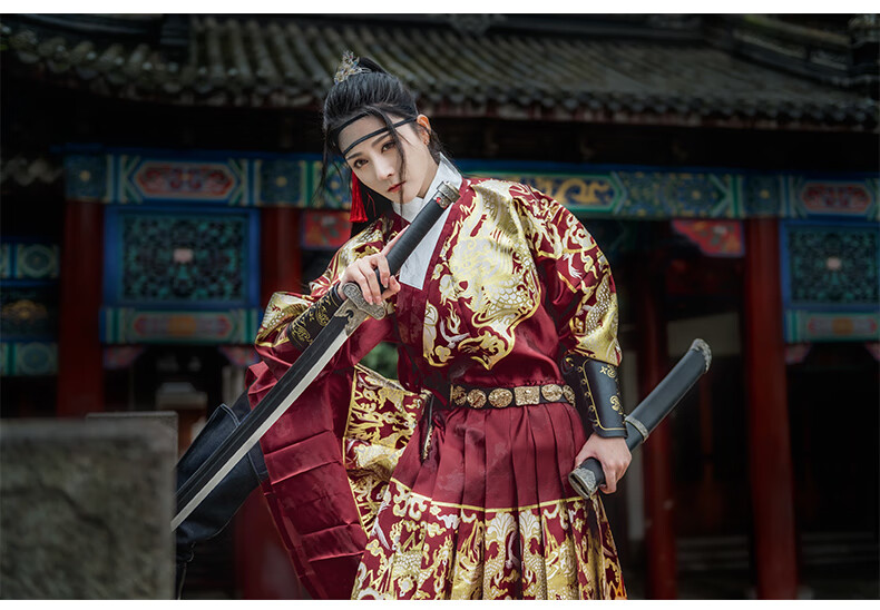 瑞龙吟丨如梦霓裳原创明制汉服男织金飞鱼服女帅气曳撒龙纹贴里春季