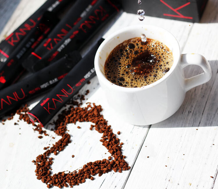 麦馨卡奴深度美式咖啡粉烘焙100条礼盒装孔刘黑咖啡maximkanu速溶纯