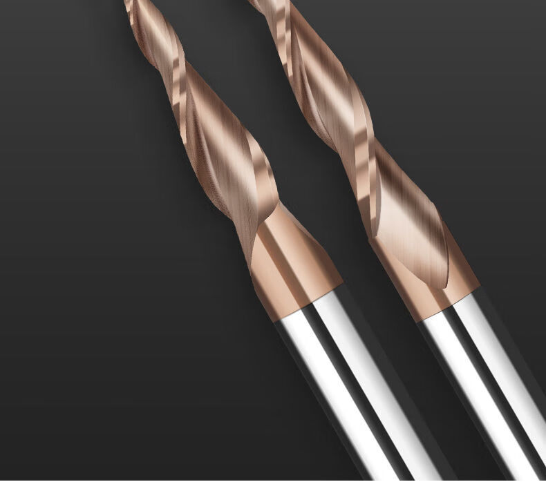 定制适用德国双刃斜度涂层球刀锥度球头立铣刀金属浮雕加长钨钢合金刀