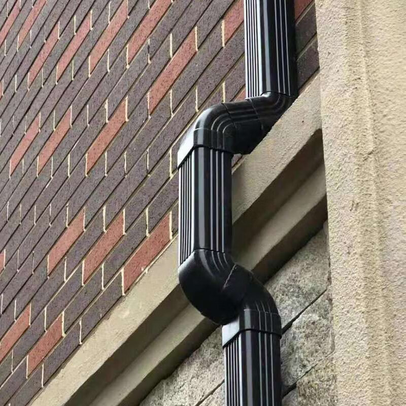 墅耐斯铝合金雨水管内外插65度45度正弯头引流器连接