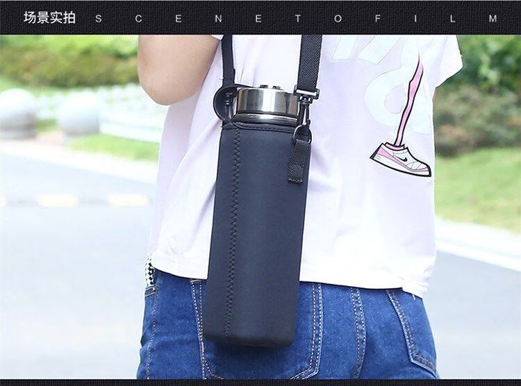 网红款保温杯外套护套通用杯套大号保护套通用带提绳玻璃水杯套大容量