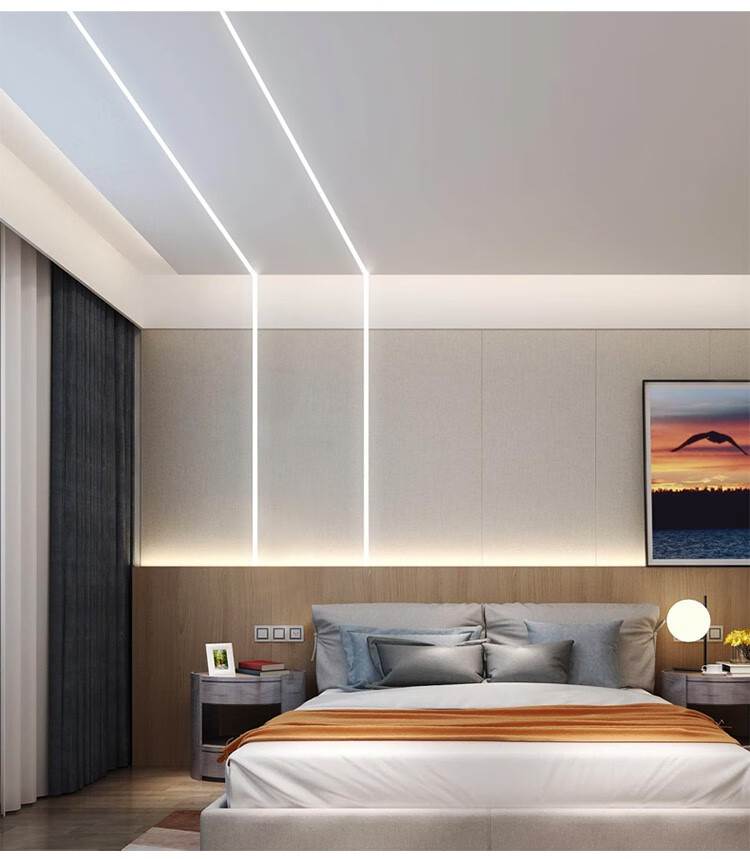 暗藏嵌入式铝槽灯带钛金条线型灯客厅流水追光灯 010(暗装式)1米 灯带