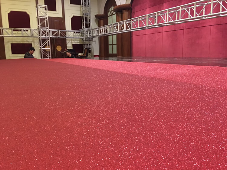 奴诗漫珠光地毯星光彩色荧光闪光婚庆婚礼t台舞台酒店演出走秀银色15