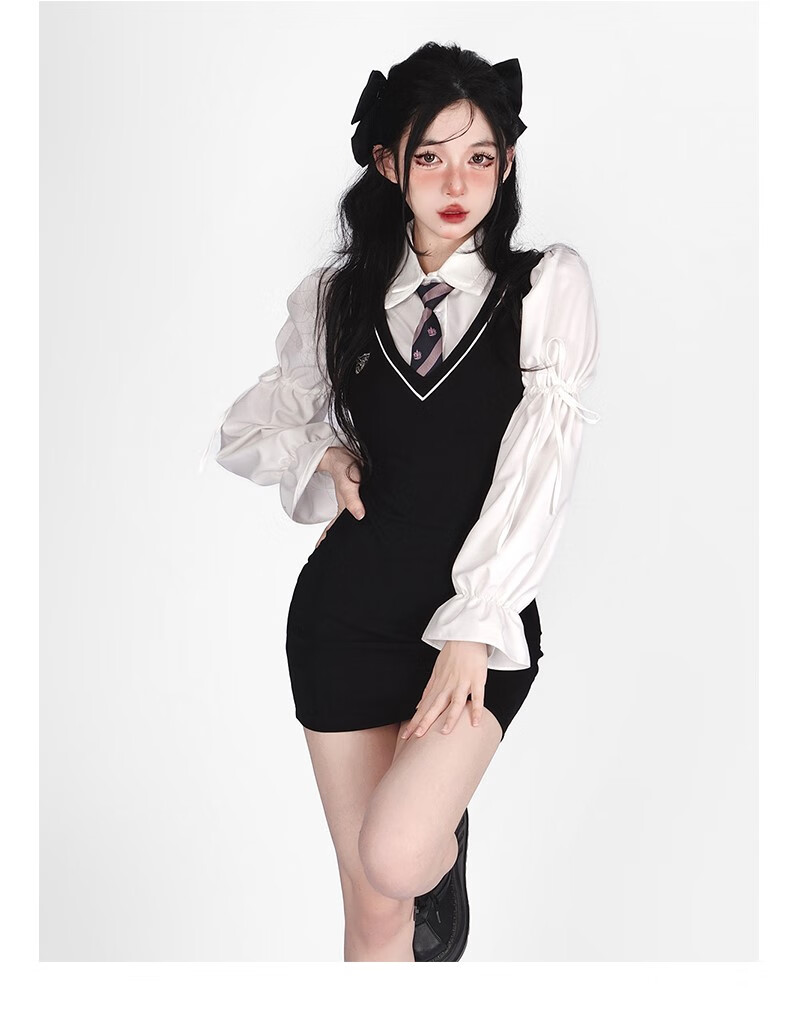 2022新款攻速暴击套装少也眼大一新生学院风jk连衣裙美式包臀裙辣妹