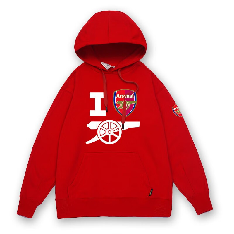 嘉蝶阿森纳arsenal枪手足球迷服连帽卫衣英超佩佩运动训练球衣服男女