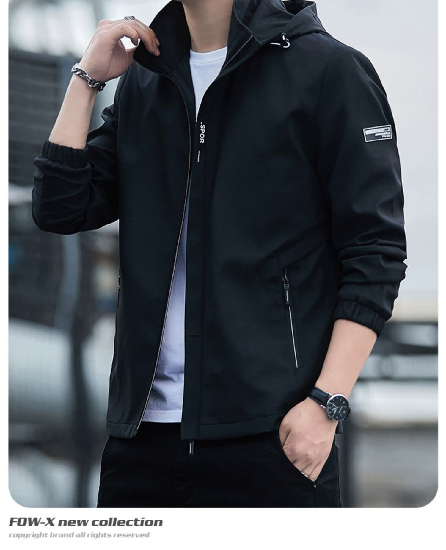 森马商场同款夹克衫男外套春季2021新款韩版潮流上衣服男生帅气休闲薄