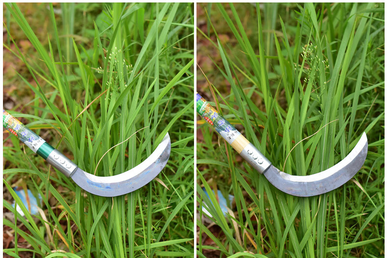 2022新 款农具工具农用除草镰刀割草刀长柄连刀锰钢割草镰刀割玉米廉