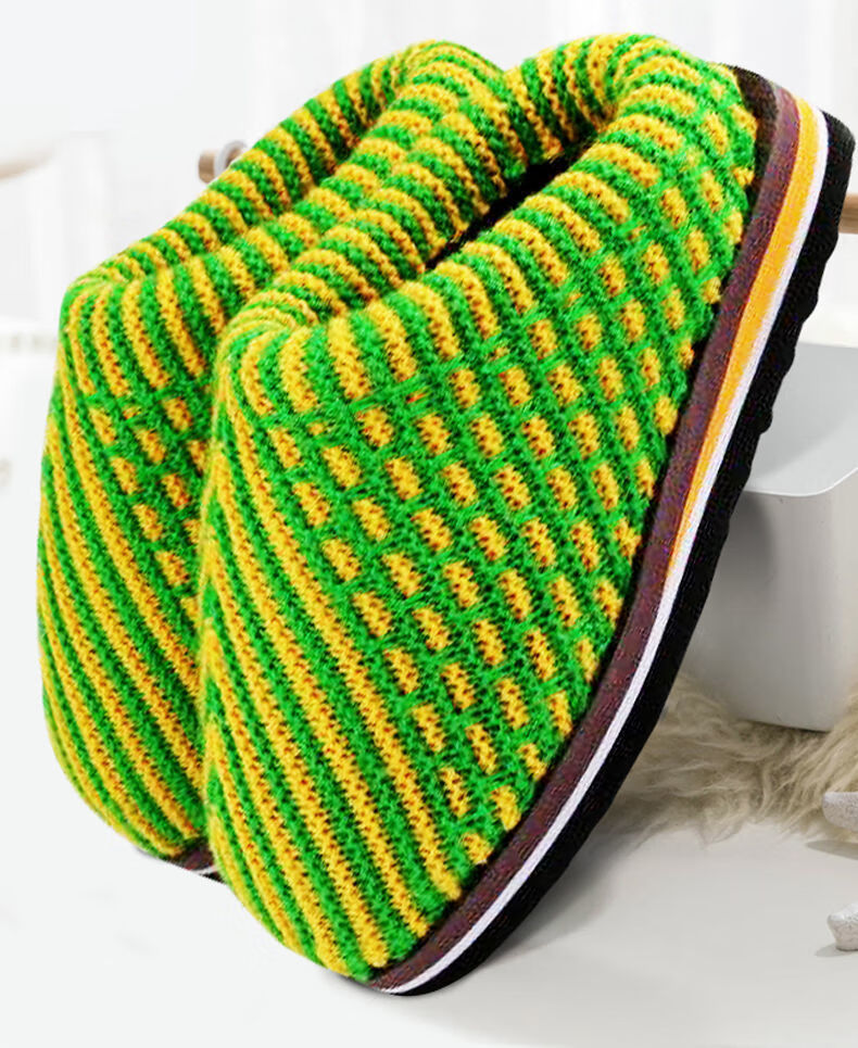 支持国货李宁毛线鞋子手工编织秋冬季棉拖鞋男女款家居保暖加绒厚