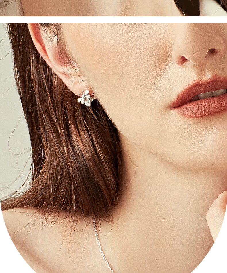 daisyfellowes黛西法罗钻石蜜蜂s925银可爱简约气质百搭耳钉耳饰耳环