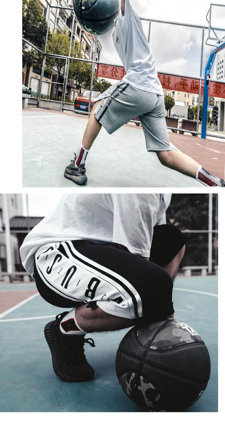 cba排扣裤篮球裤男长裤半开扣出场服宽松直筒nba纽扣裤运动训练裤 cba
