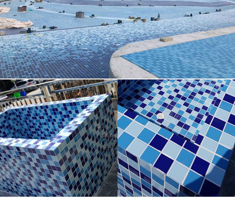 飞客达游泳池陶瓷马赛克瓷砖园林水池鱼池景观户外墙地拼图定制专用