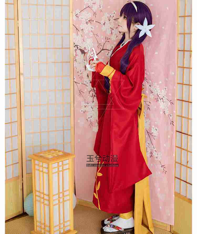 侦探社cos文豪野犬cos夜叉白雪泉镜花cosply红和风浴衣和服女 夜叉
