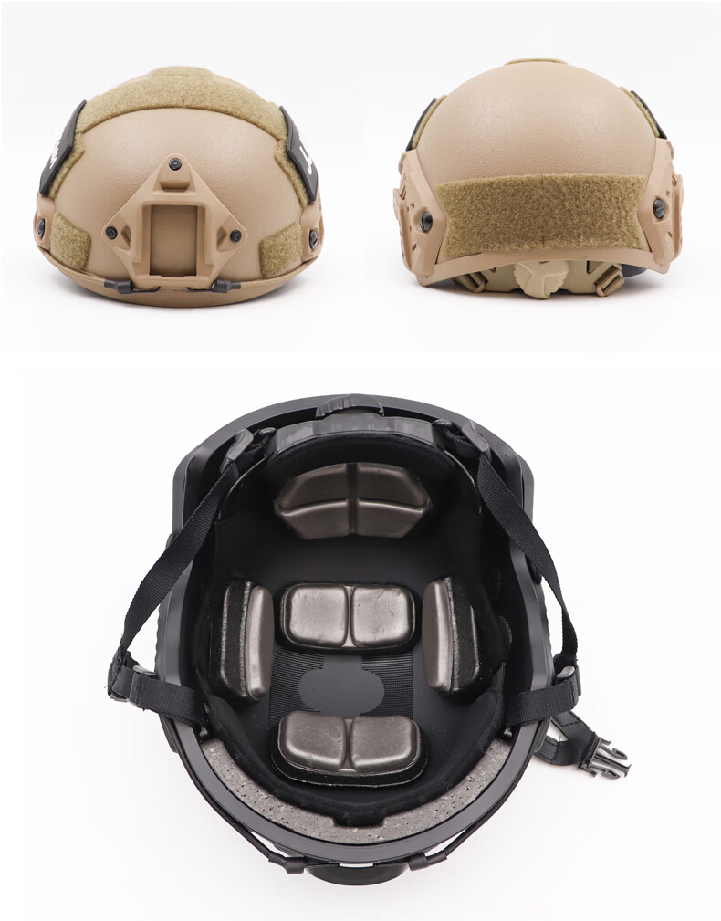 jjw fast玻璃钢防暴救援战术头盔 美军跳伞野外探险安全防护头盔 套餐