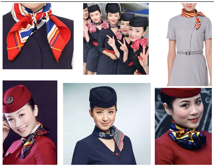 南方东方航空东航海南国航空姐丝巾乘务制服大小方巾女式职业 南方