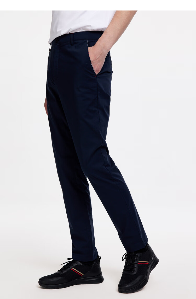 比音勒芬2021春夏新品新款男士纯色裤子商务休闲直筒长裤舒适弹力男装