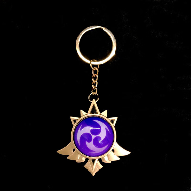 genshin impact原神周边发光金属神之眼钥匙扣稻妻璃