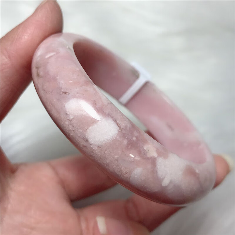 手链女款手镯蛋白石粉欧泊粉色少女心手串澳洲宝石 进口粉澳宝手镯57