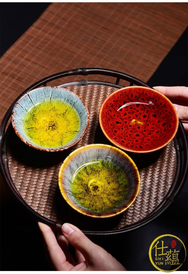 仕蕴 曜变天目建盏茶杯主人杯 家用功夫茶个性喝茶碗茶杯盏礼品 款1曜