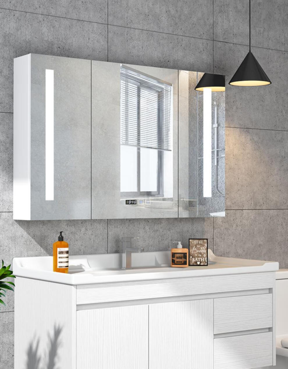 九牧王北欧浴室柜组合卫生间洗漱台现代简约智能镜洗脸面池卫浴洗手