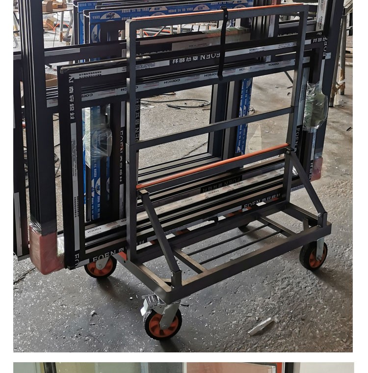 门窗玻璃推车搬运夹板石材重型四轮手推车新型可折叠伸缩门窗玻璃推车