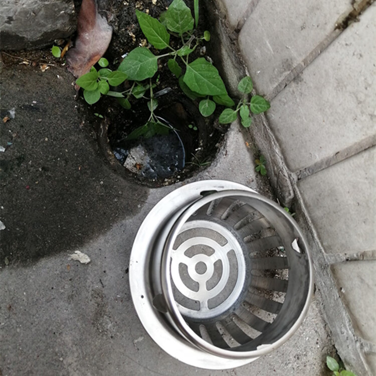 200管树叶鼠天沟排水地漏304不锈钢天台雨水斗屋顶下水盖管帽4寸110管