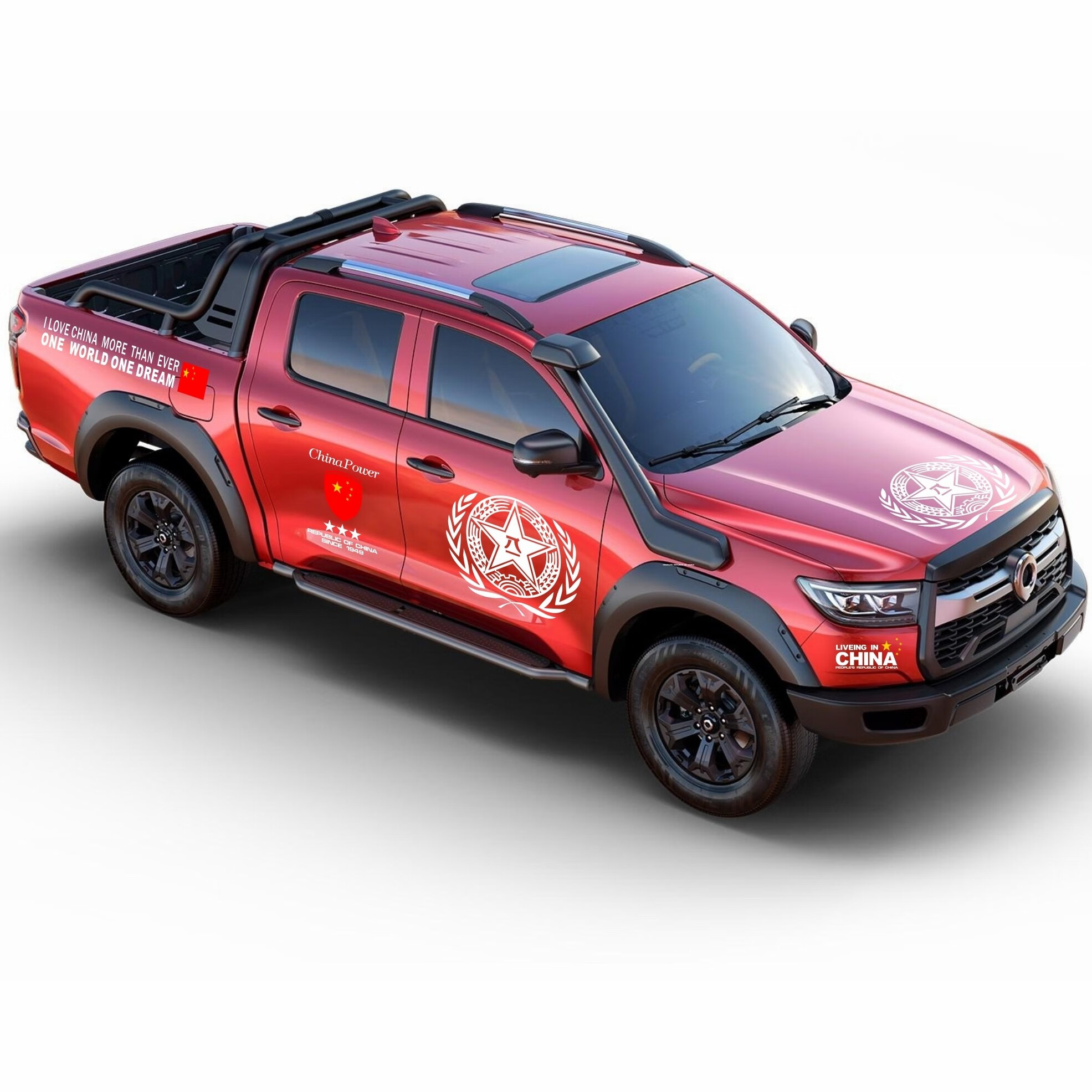 长城炮车贴拉花越野爱国放肆贴花皮卡炮风骏567改装饰贴车身贴纸 皮卡