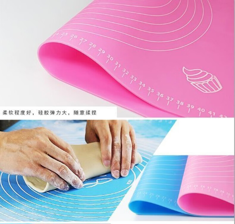 2022新品新品揉面垫硅胶面板大号擀面垫硅胶垫做面食和面垫子带标尺