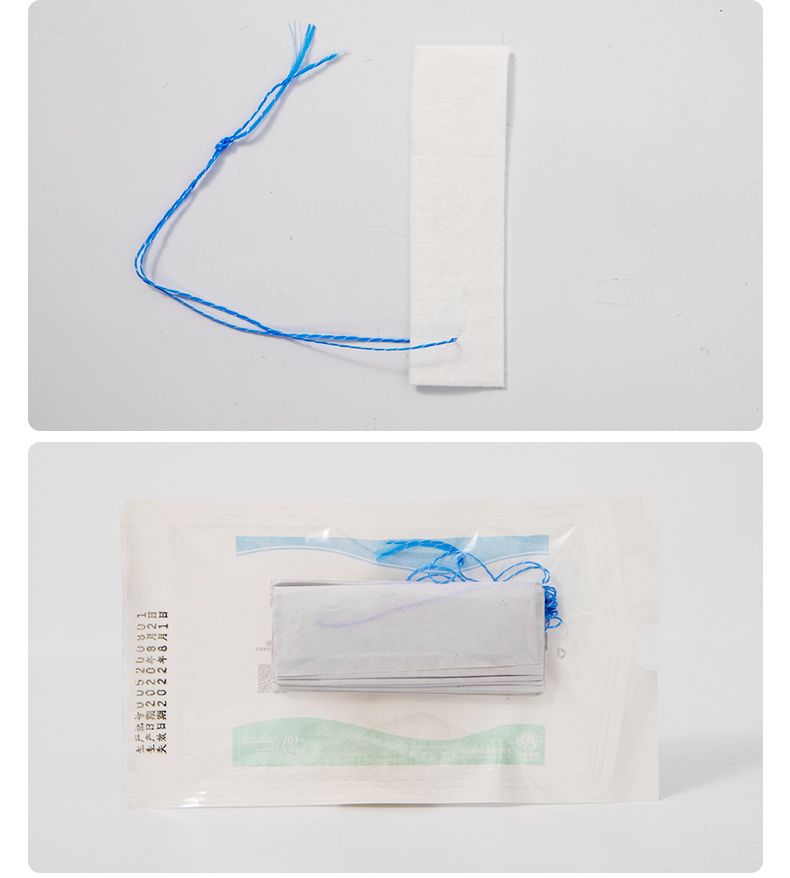 飘安一次性医用无菌脑棉片258cm1000片显影蓝线脑棉片不显影黑线258i