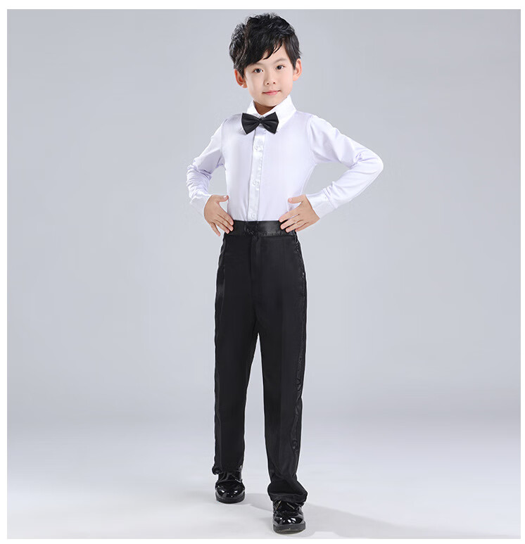 男童拉丁舞蹈演出服儿童标准考级服少儿比赛服男孩拉丁舞蹈服套装