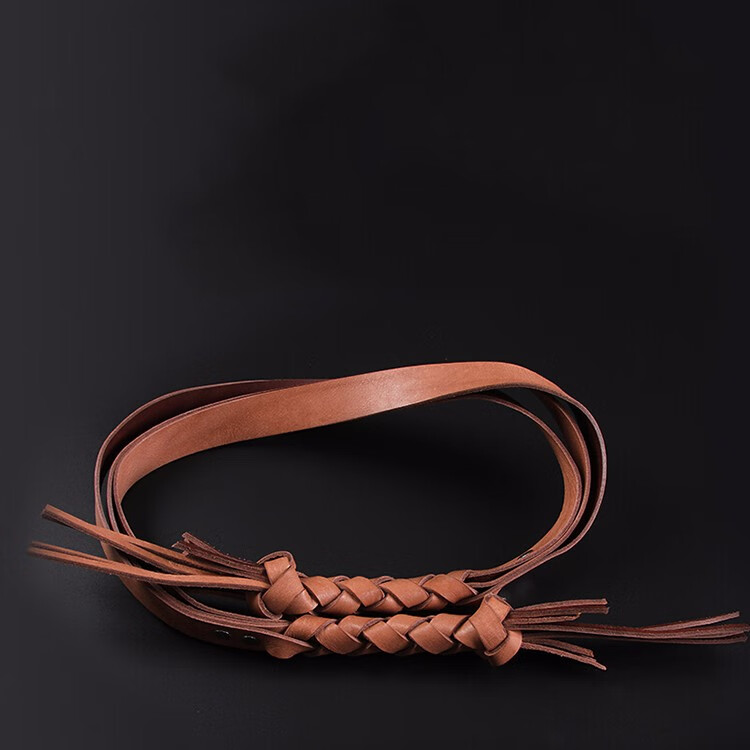 新品 三层摔跤皮条子皮抖皮子手工编织摔跤训练跤抖皮条 二尺七(身高