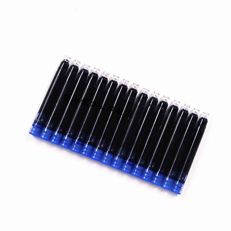 6mm小口径细墨囊可擦纯蓝黑墨蓝配英雄学生用钢笔 100支黑色 送金属