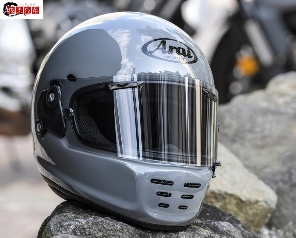 日本arairapideneo摩托车头盔复古骑士机车盔哈雷巡航全盔男女neo亮黑