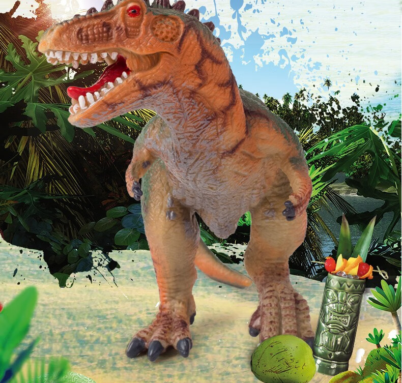 过凡中杰铭授权 儿童恐龙玩具男孩女孩仿真模型动物玩偶霸王龙三角