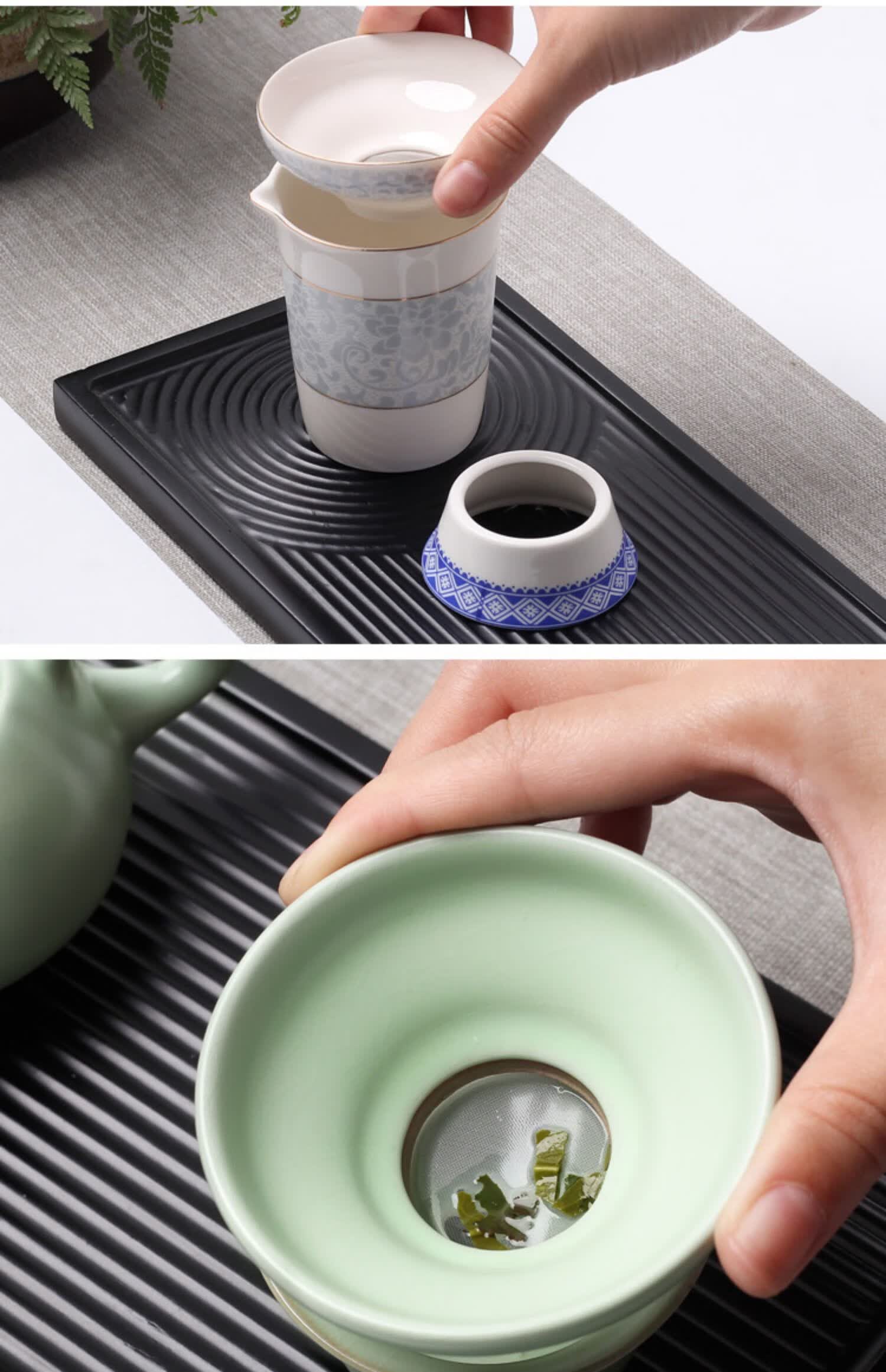 陶瓷茶具公道杯茶漏套装分茶器一体分茶杯紫砂装茶器公平杯公道杯