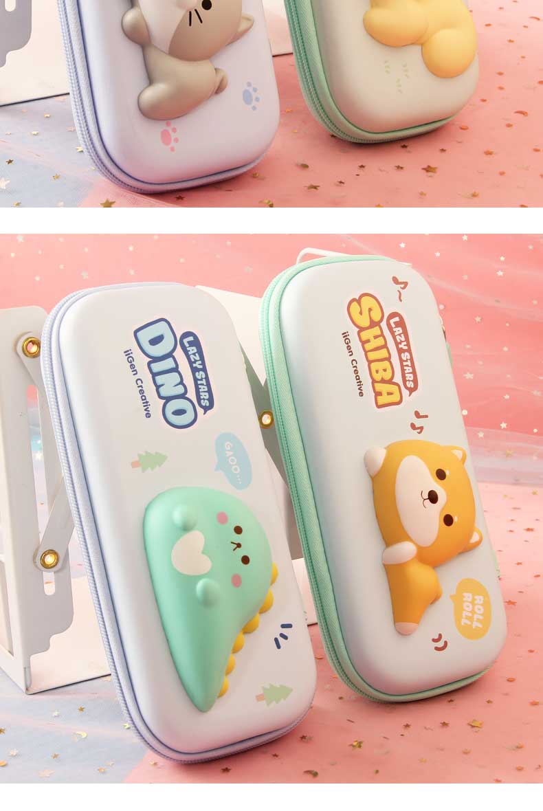 网红解压笔袋软萌减压小学生女简约大容量多功能文具盒ins潮日系可爱
