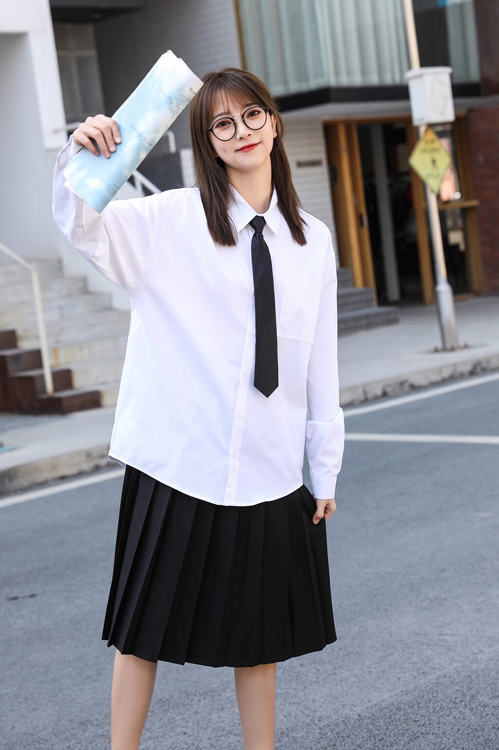 初中校服套装高中生学院风英伦毕业班服女生裙子合唱服装学生长裙