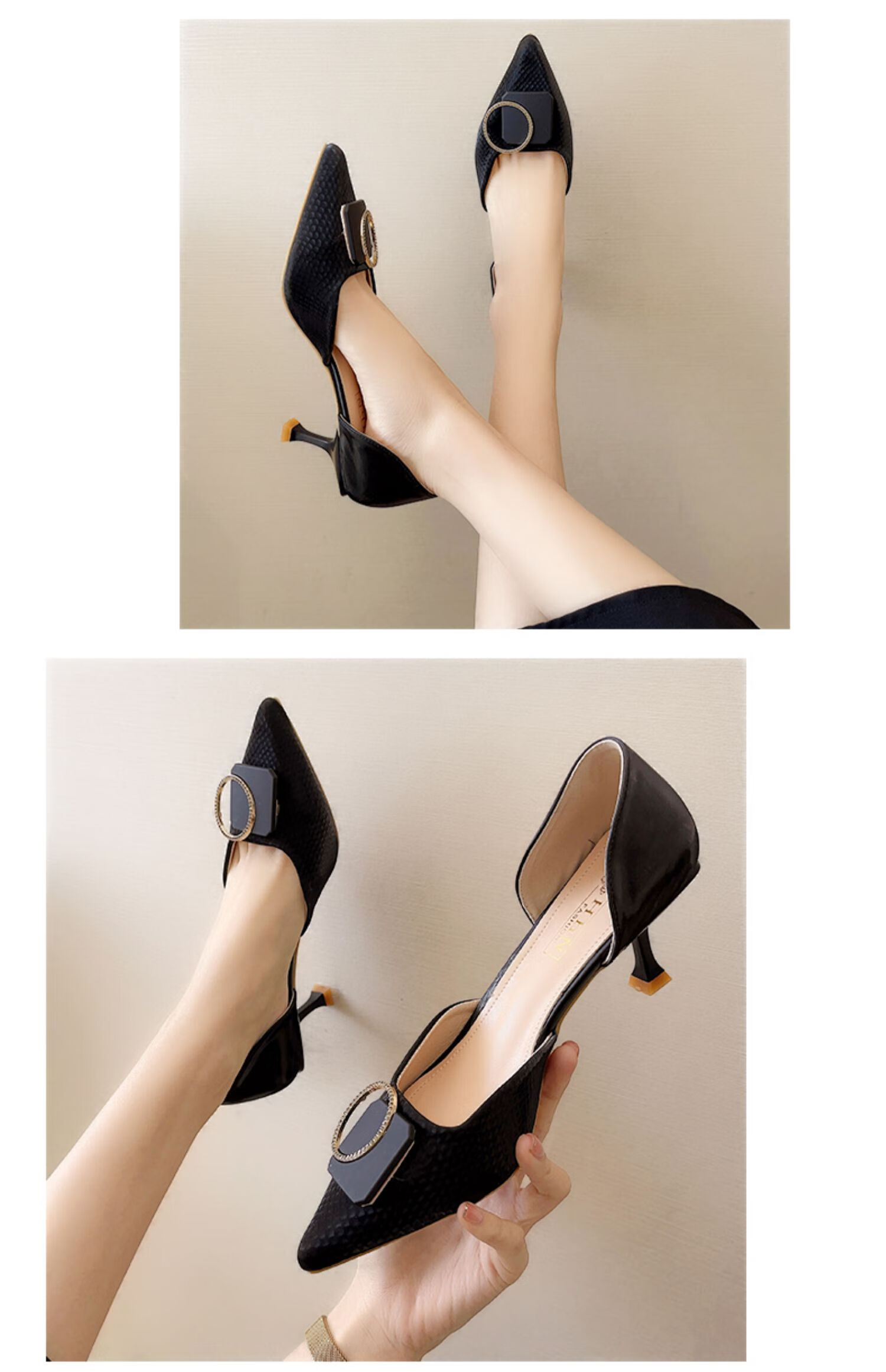 达芙妮女鞋法式高跟凉鞋女学生十八岁2021年夏季新款尖头细跟小香风