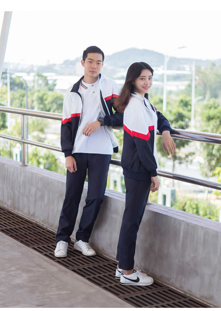 初中大学生校服套装男女学院风开学团体运动服班服高中生外套裤子短袖