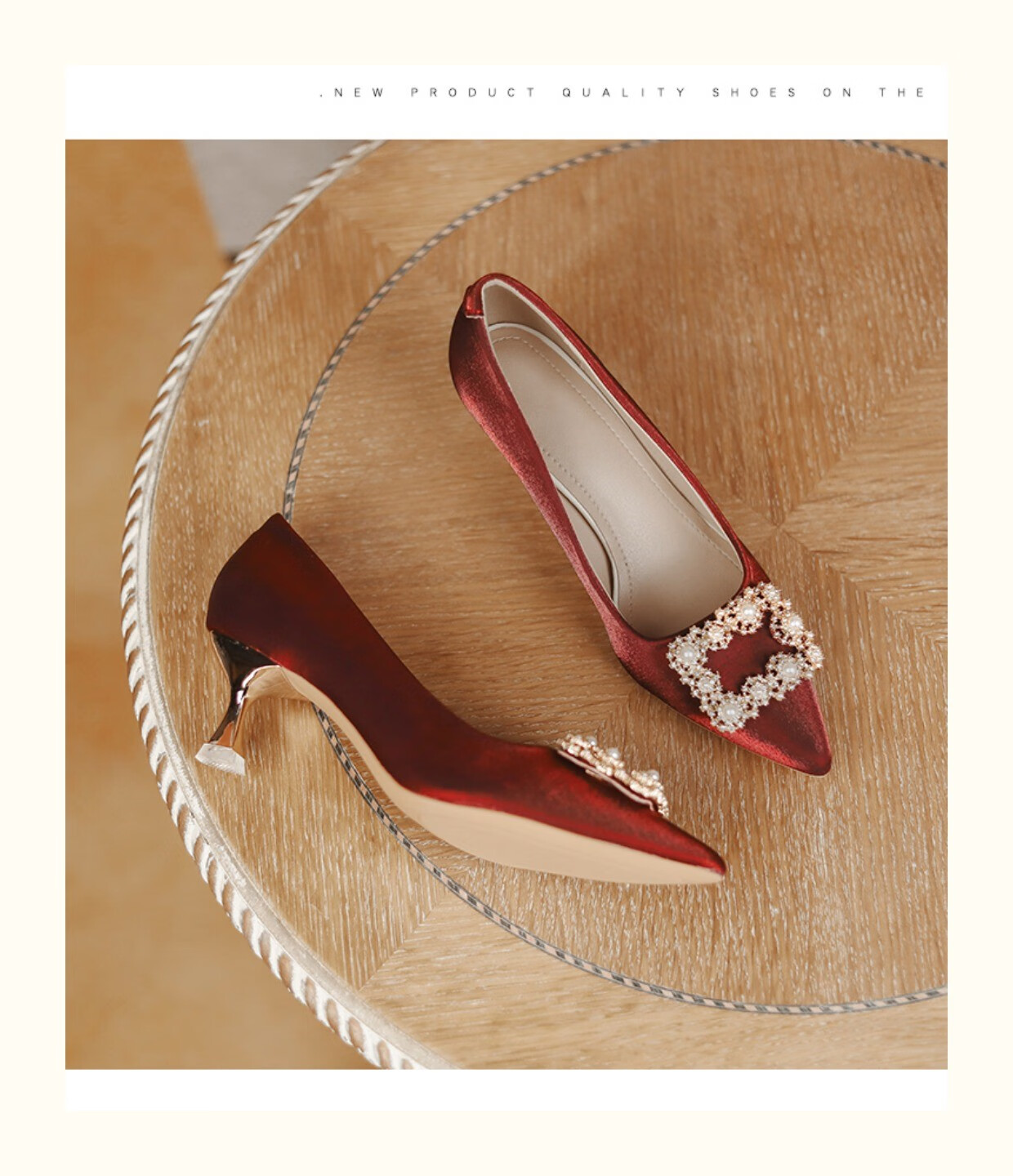 tata他她婚鞋秀禾婚纱两穿新娘鞋2022年新款红色高跟鞋春秋细跟尖头单