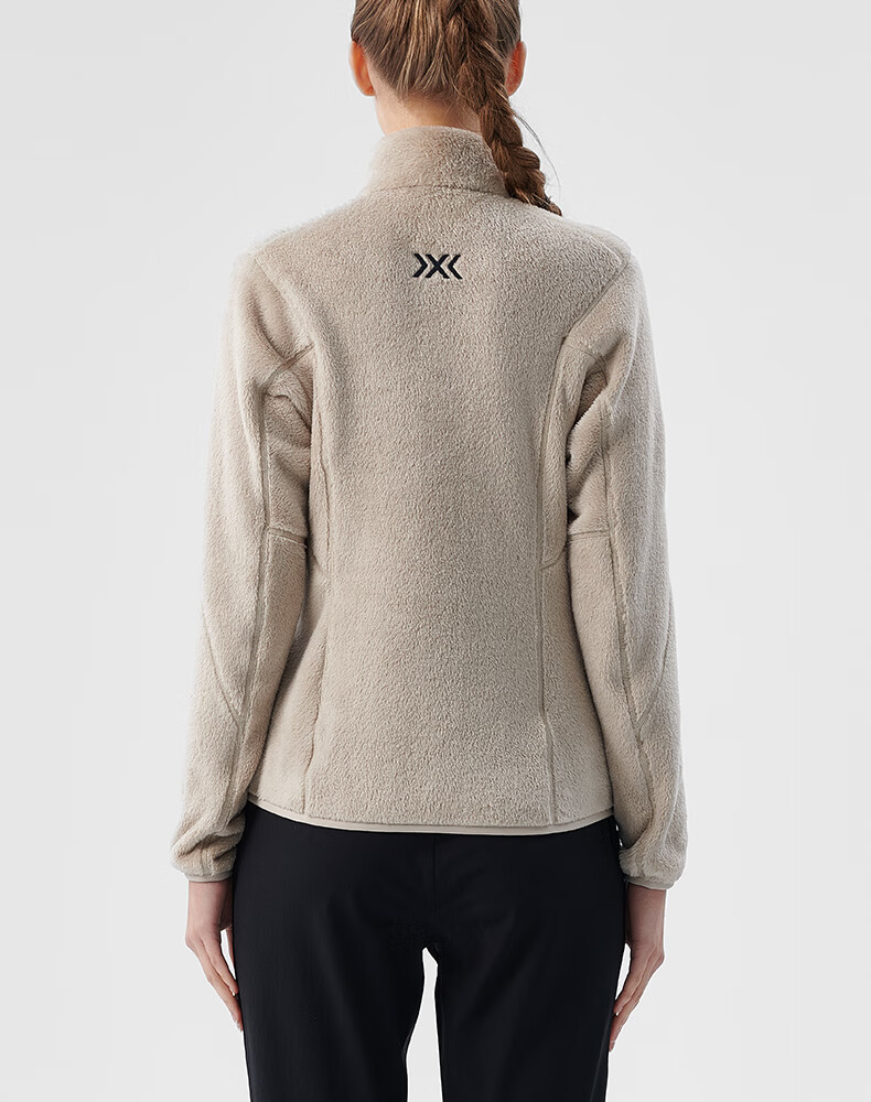 xbionic 律动保暖毛猴抓绒外套 秋冬滑雪内胆立领中间层女 22518 浅仓