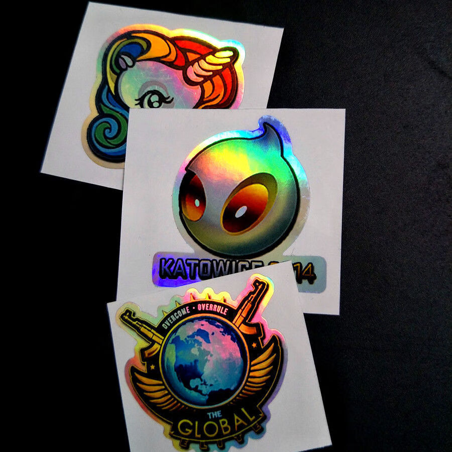 全息变色csgo游戏周边贴纸实物印花实体防水泰坦皇冠 全息闪光变色共