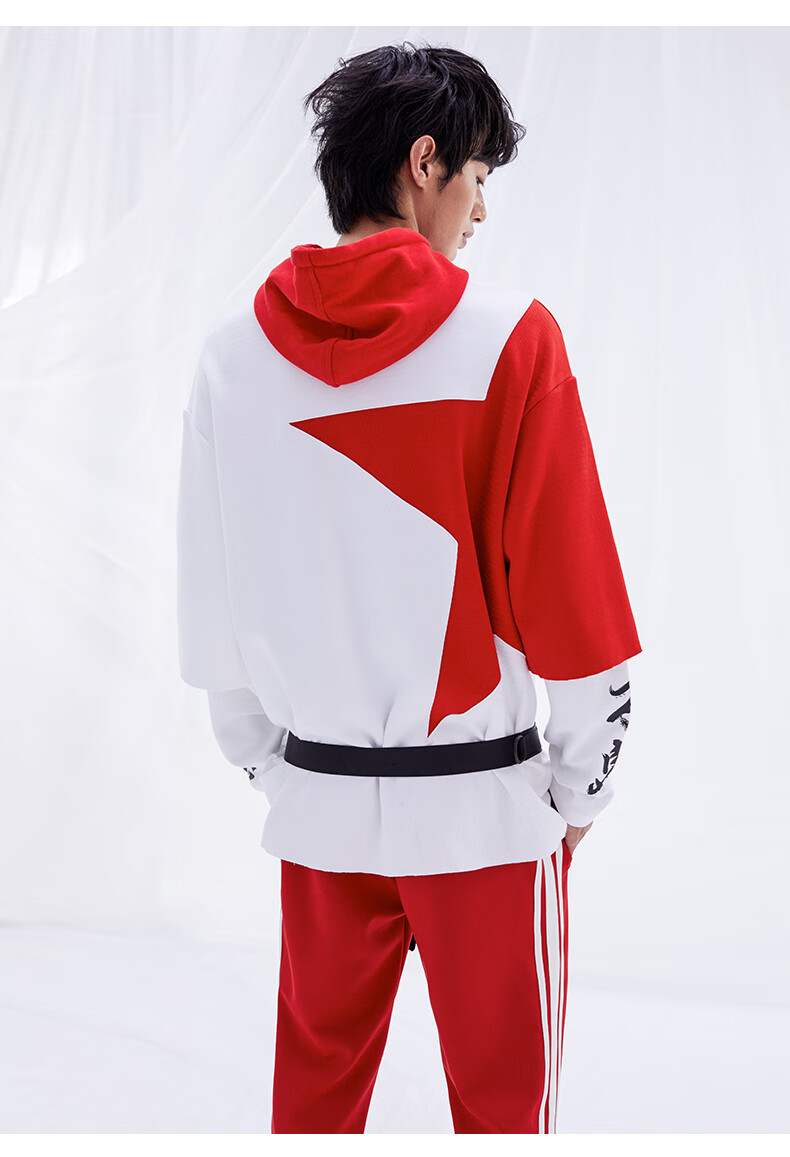 安踏星标系列运动卫衣男女新款官网旗舰潮流宽松休闲透气长袖 纯净白