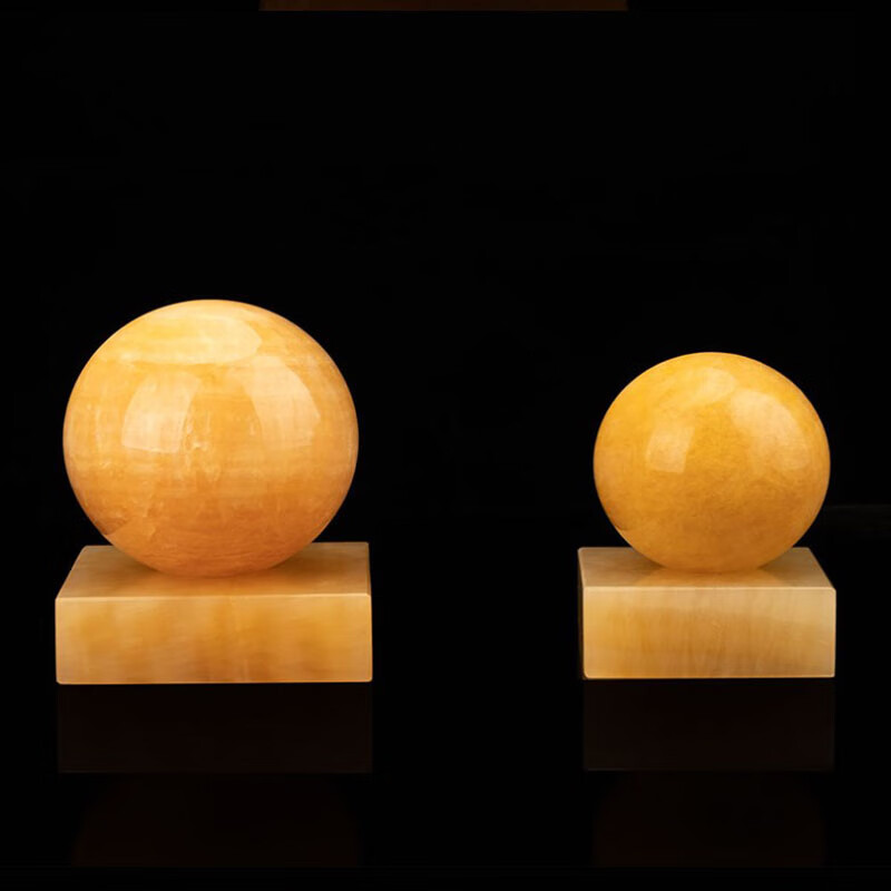 吉祥源 天然玉石球大圆石春纳福转运球大号玄关办公室摆件商务礼品