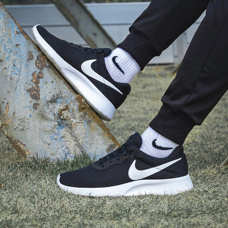 nike耐克男鞋tanjun奥利奥网面休闲生活跑步运动鞋