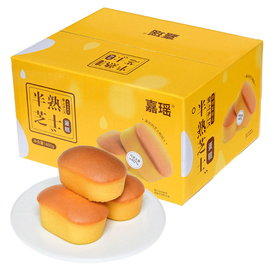 嘉瑶半熟芝士 嘉瑶半熟芝士蛋糕早餐手撕软面包吐司糕点心独立包装