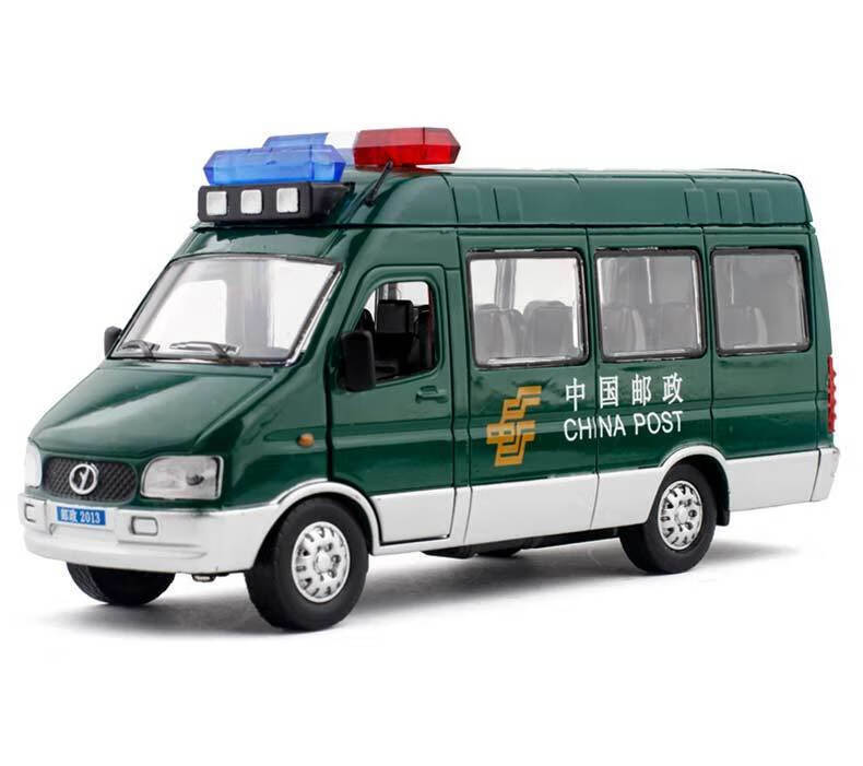 金属仿真面包车武装押运钞车救护车警车邮政汽车模型玩具声光回力