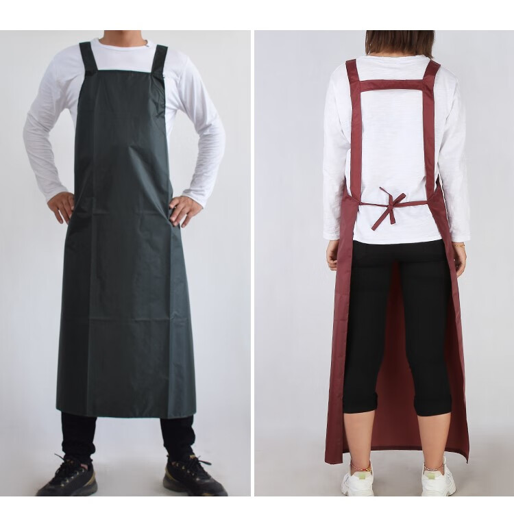 屠宰场用的杀鱼防水专用围裙韩版双肩带围裙家用厨房防水防油围腰男女