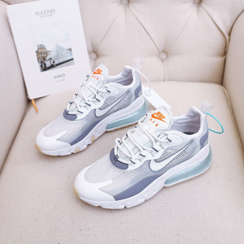 air max270男气垫跑步鞋开拓者电玩像素彩虹仙人掌联名 270白蓝黄 42.