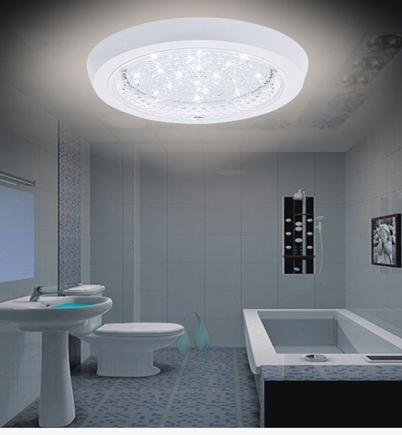 明装厨房灯厨卫灯led吸顶灯走廊厨房卫生间浴室台灯防水雾气 超亮款