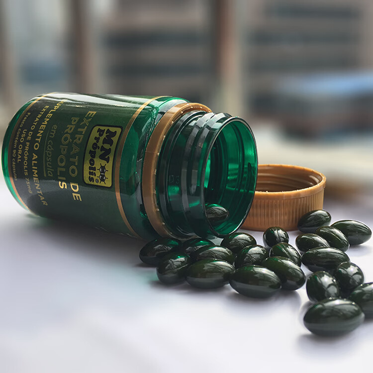 巴西蜂胶代购 mn百万绿蜂胶软胶囊 原装进口 高端蜂胶90粒装【图片